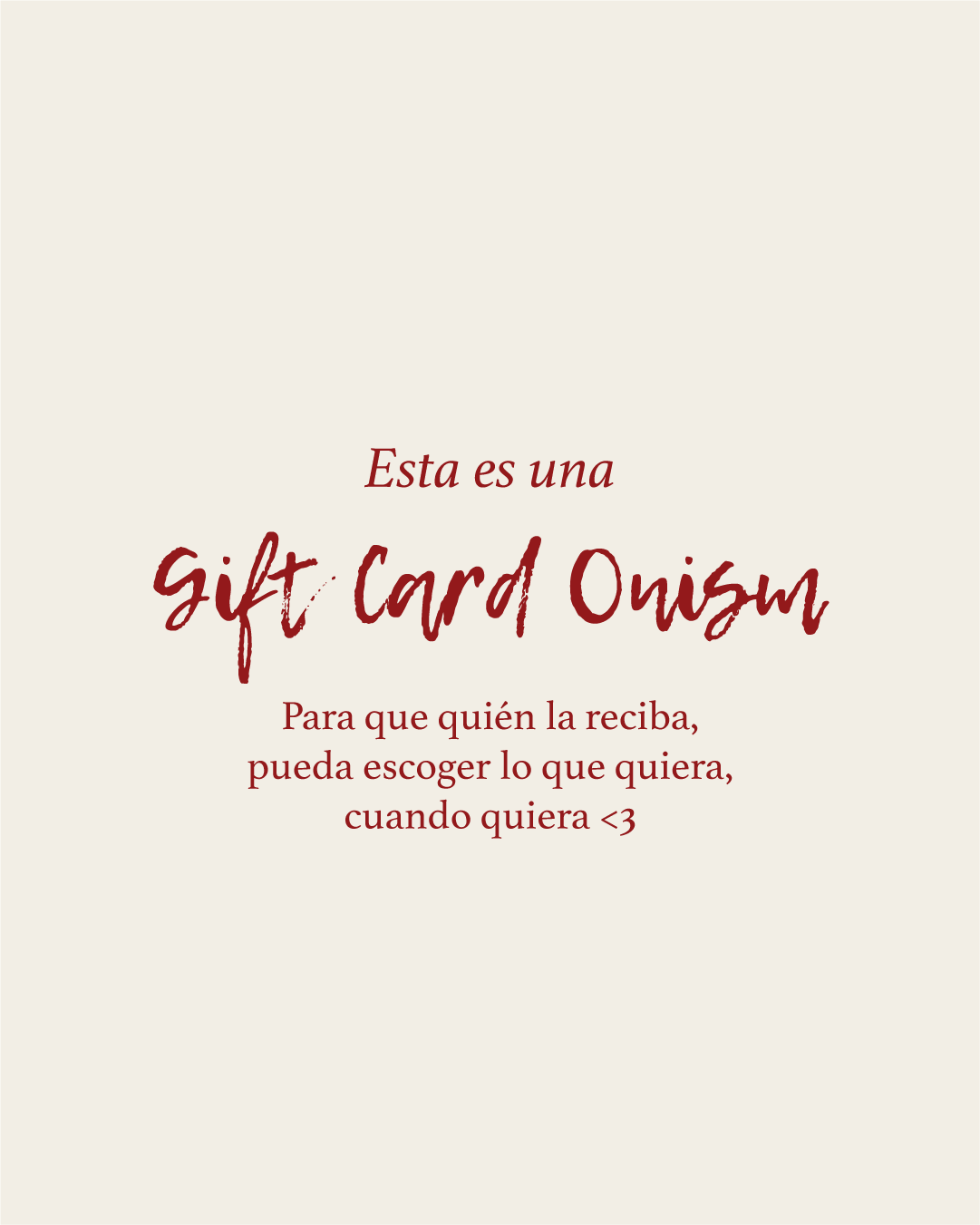 Gift Card Onism